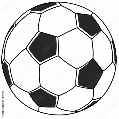 Soccer Ball Classic Football Sport Design Isolated Vector