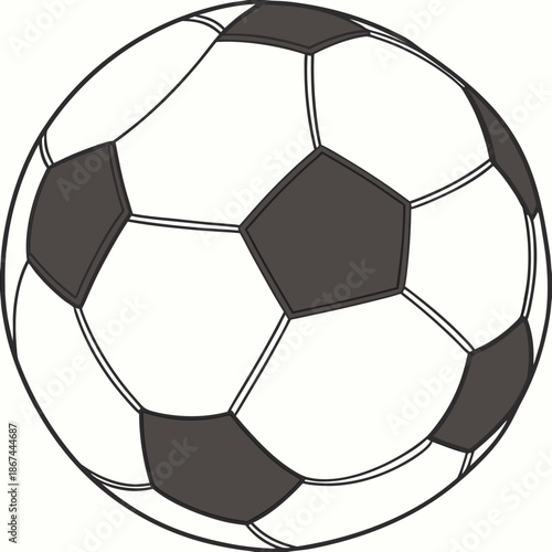 Plain Football Soccer Ball Graphic Element White Background