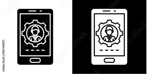 Smartphone  Icon Set White Style Collection