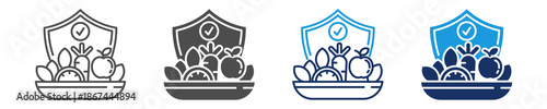 food safety icon sheet multiple concept