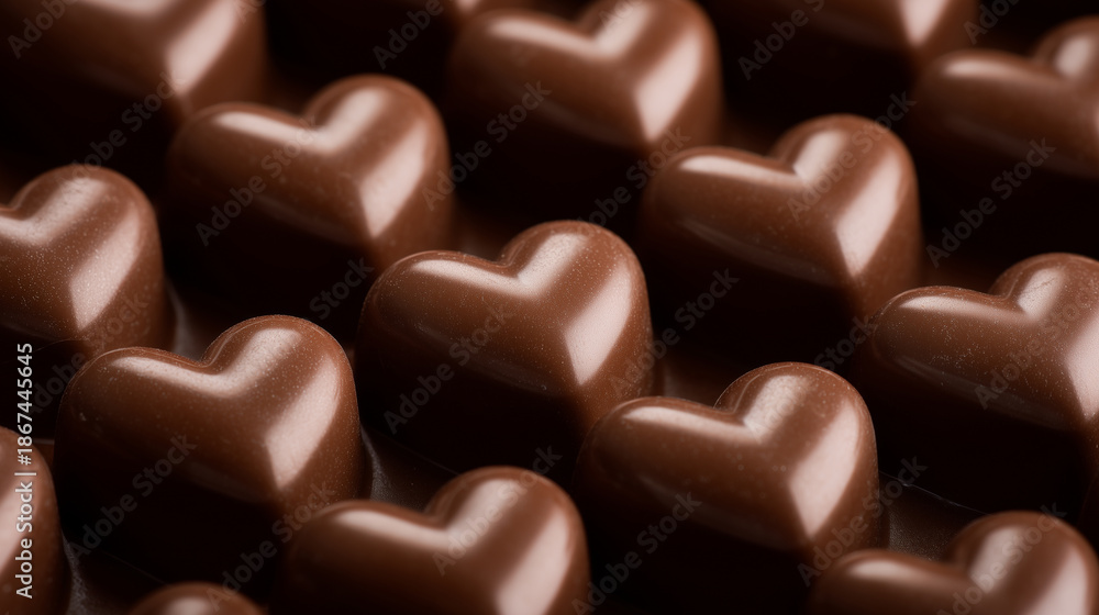 Fototapeta premium Candy heart dessert background