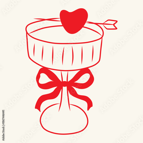 Wallpaper Mural Valentine’s Day romantic cocktail doodle. Hand drawn love drink icons for greeting cards, wrapping paper, stickers, party invitations Torontodigital.ca