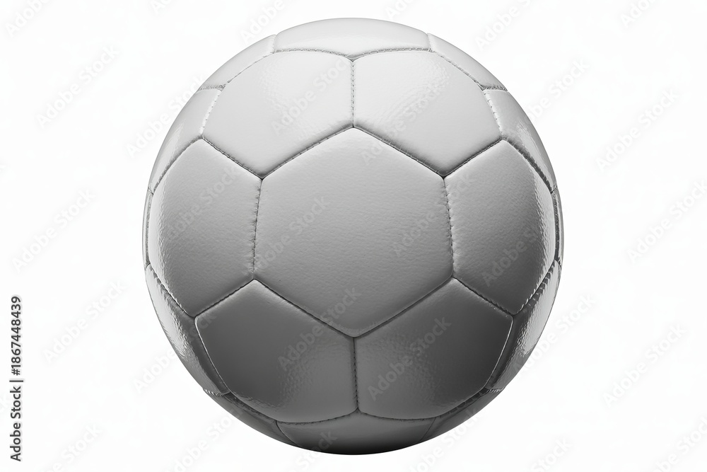 Fototapeta premium White soccer ball isolated on white background