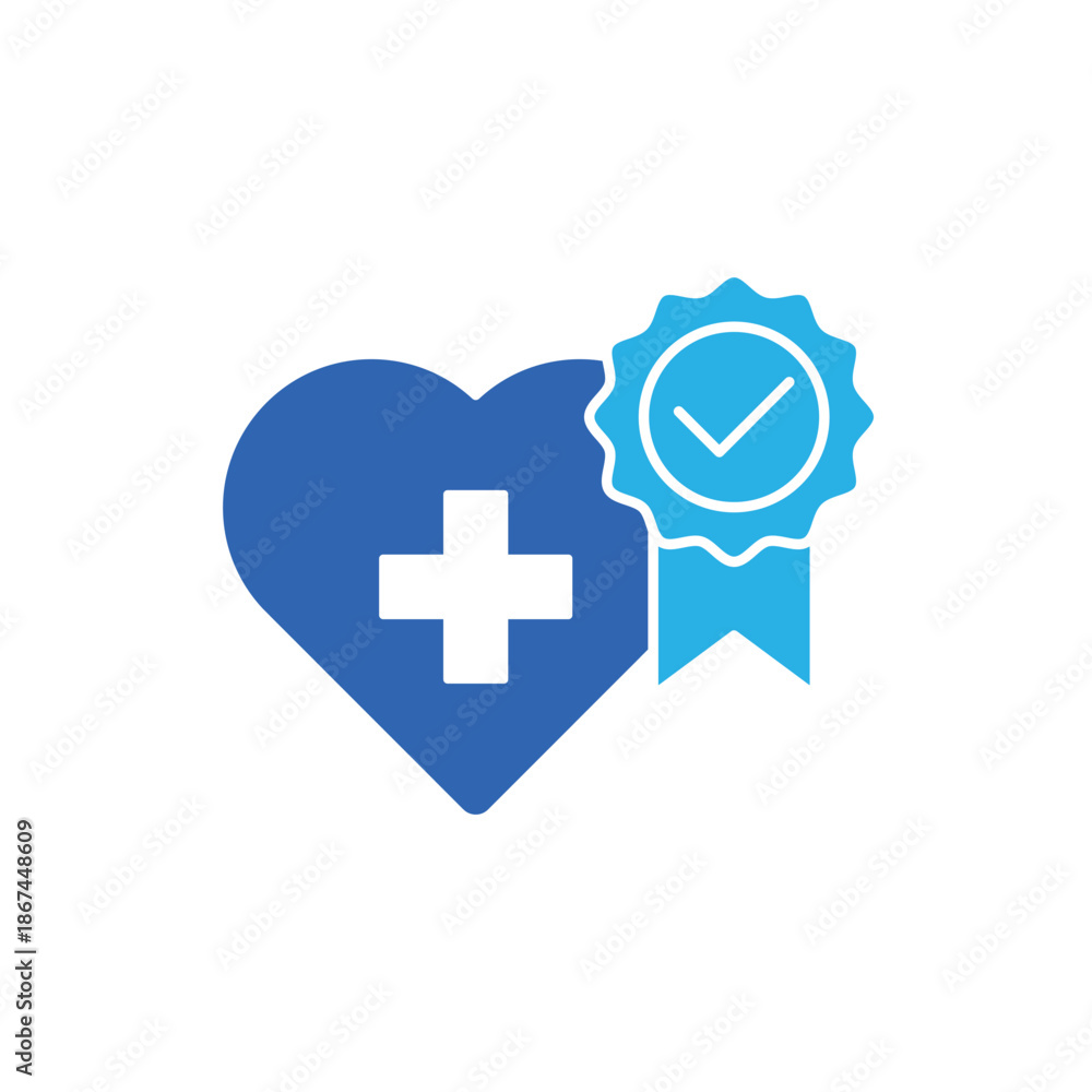 Fototapeta premium Icon a HSA Eligibility Seal, isolated against a clean background.