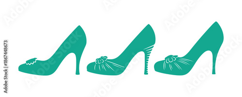 True Colored Classic Retro Women's Shoes in Vintage Fashion Style, Classy High Heels

