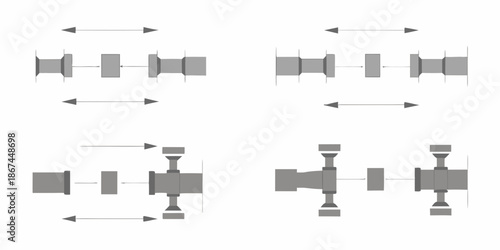 Illustrative diagrams showcasing various types of pipe fittings and connections
