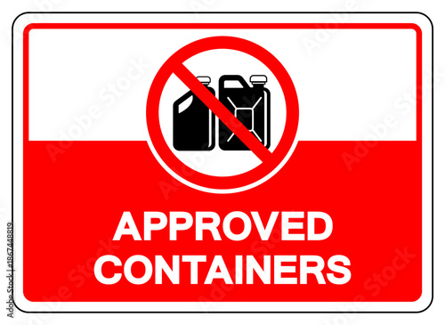 Approved Containers Symbol Sign ,Vector Illustration, Isolate On White Background Label.EPS10
