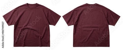 Fotografie High-quality image of a t-shirt mockups shown in front and back views