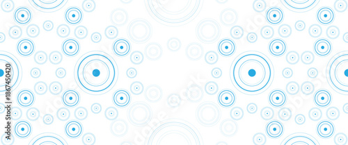 Vector circle line blue round pattern background concentric pattern circles vector..