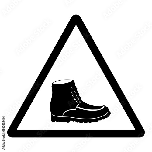 Closed Toe Shoes Required Symbol Sign, Vector Illustration, Isolate On White Background Label.EPS10