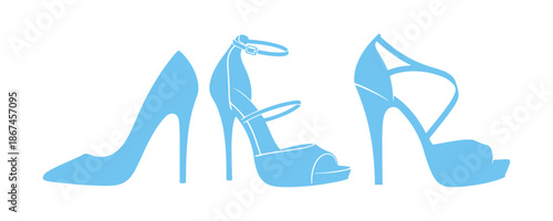 elegant fashion heels isolated icon design, vector visual illustration

