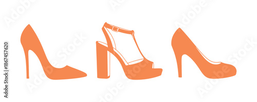 lovely fashion heels isolated icon design, vector image illustration

