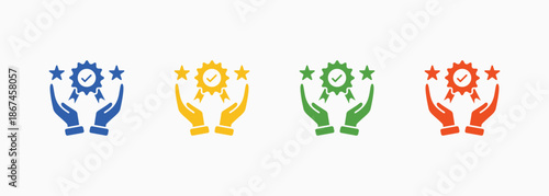 Brand Royalti Icon Set Color Multiple Style Collection