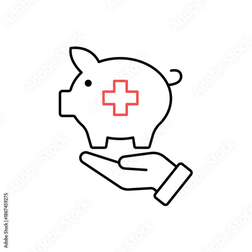 Icon a HSA Benefit Hand, isolated against a clean background.