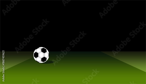 Football grass with black background on behind