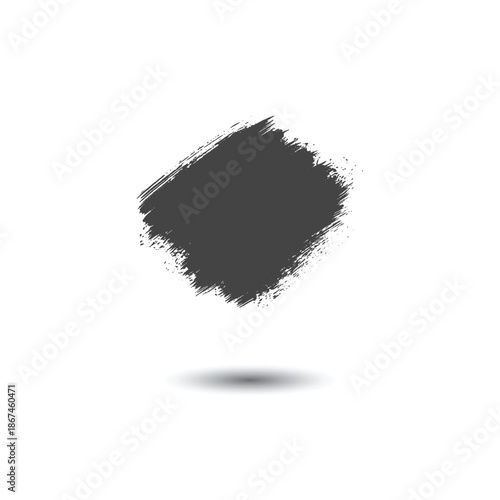 Abstract Dark Grey Brush Stroke with Grunge Texture