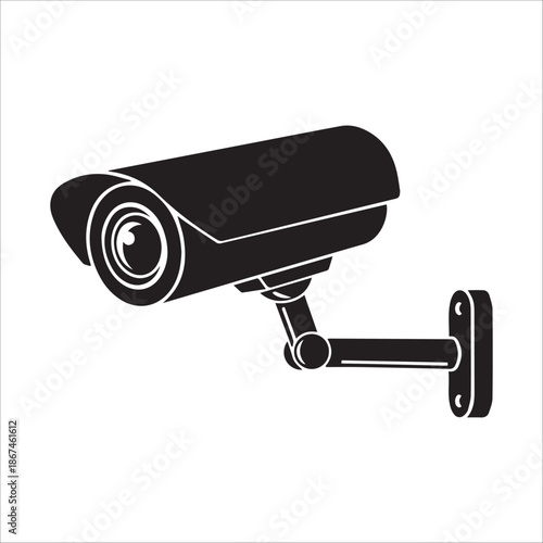 Vector  cctv camera icon in flat style