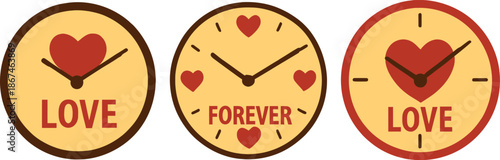 Love Forever Clocks Set