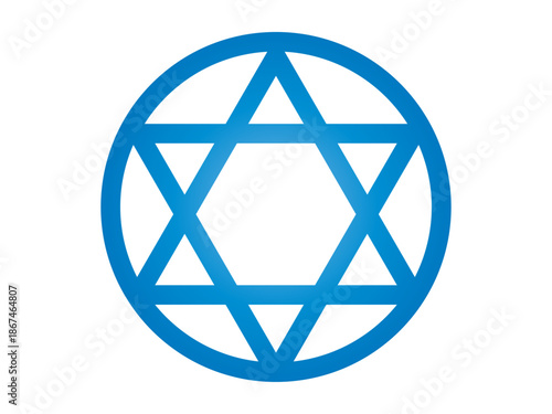 シンプルな六芒星のイラスト素材2