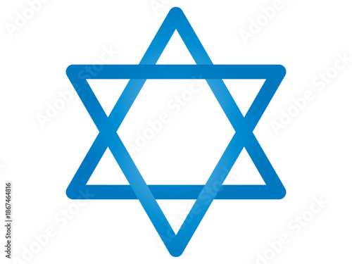 シンプルな六芒星のイラスト素材