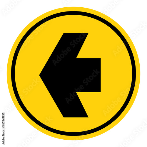 Exit Left Arrow Symbol Sign, Vector Illustration, Isolate On White Background Label. EPS10