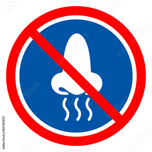 Loss OF Smell Symptoms Covid-19 Symbol Sign, Vector Illustration, Isolate On White Background Label .EPS10