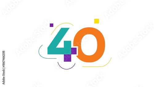 Number 40 Anniversary Celebration Graphic