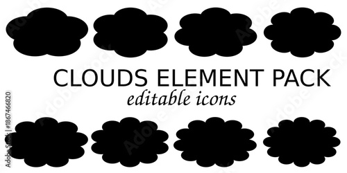 clouds element editable icons