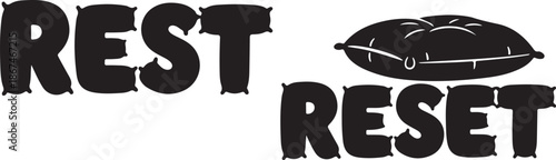 Rest and Reset Concept with Eye Mask Illustration