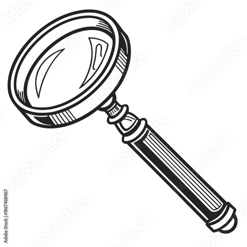 Search Concept Magnifying Glass Vector Illustration