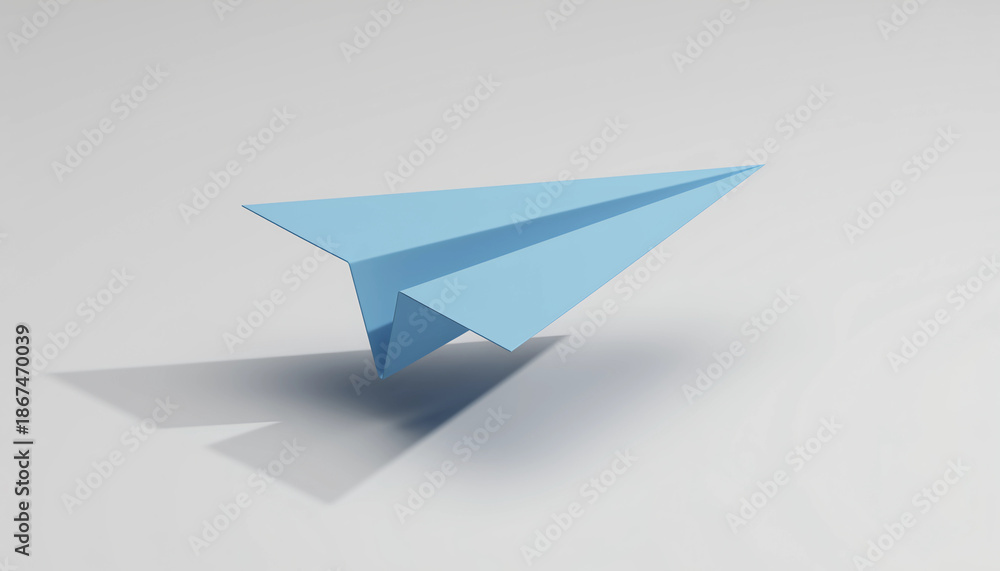 Naklejka premium paper plane isolated on white