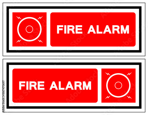 Fire Alarm Symbol Sign, Vector Illustration, Isolate On White Background Label. EPS10