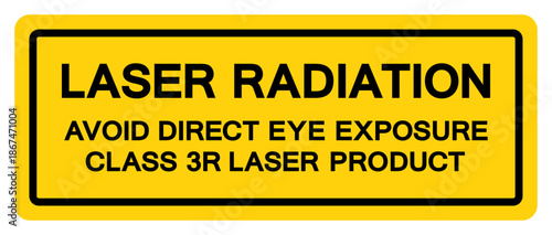Laser Radiation Symbol Sign,Vector Illustration, Isolate On White Background Label. EPS10
