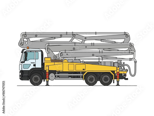 Concrete Pump Truck Delivering Construction Materials with Precision and Efficiency