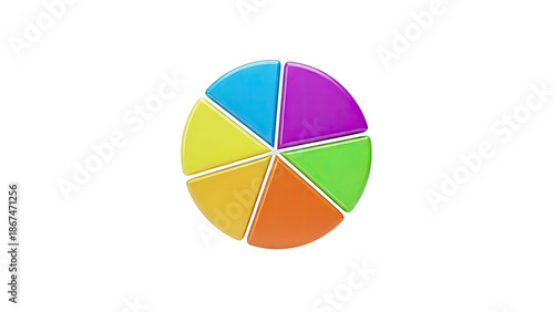 Free Download Colorful Pie Chart on White Background - GFXLoad