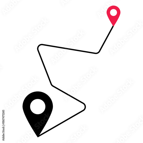 A 3d map pointer icon vector illustration featuring a heart symbol and navigation marker pin for travel and web business location design