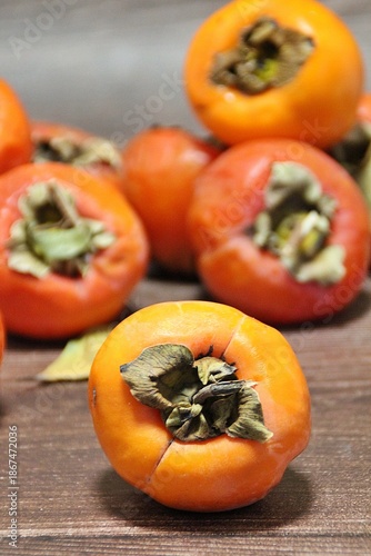  persimmons, orange cherries, autumn fruits, fruits full of vitamins, ripe fruits