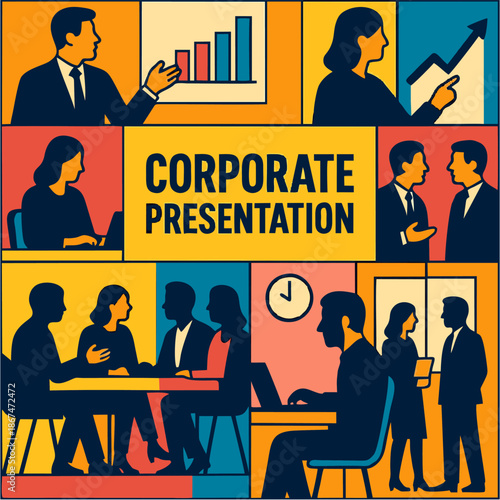 Back to school vector illustration with students and icons