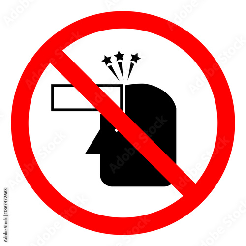 Injury Hazard Watch Your Head Symbol Sign,Vector Illustration, Isolate On White Background Label. EPS10