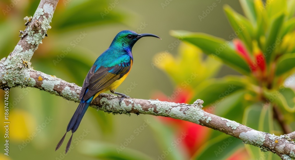 Obraz premium Blue Bird on Branch.