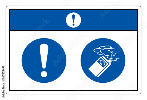 Notice Use Gas Detector Symbol Sign, Vector Illustration, Isolated On White Background Label. EPS10