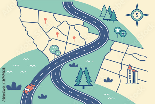 vector illustration of a road