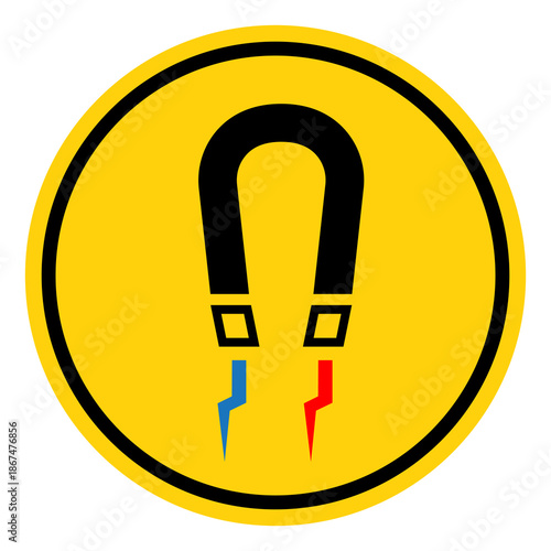 Magnetic Field Symbol Sign, Vector Illustration, Isolate On White Background Label. EPS10