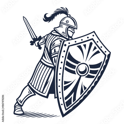 Shield Security Concept Object Isolated on White Vector Icon