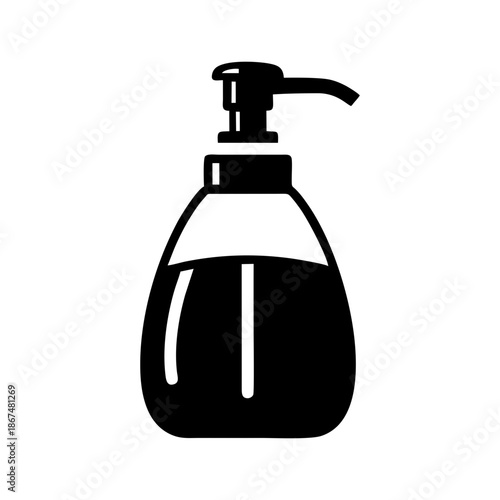 Black soap dispenser bottle 