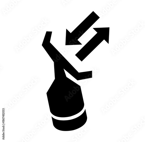 Search and Rescue Transponder Black Icon, Vector Illustration, Isolate On White Background Label.EPS10