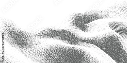 Gray stippled fabric texture with flowing folds and highlights