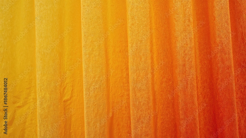 Fototapeta premium Close-up of yellow, orange, and red vertical stripes with textured surface.