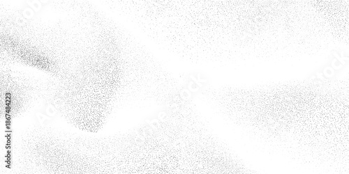 Monochrome stippled texture with scattered dots and abstract shapes background grey