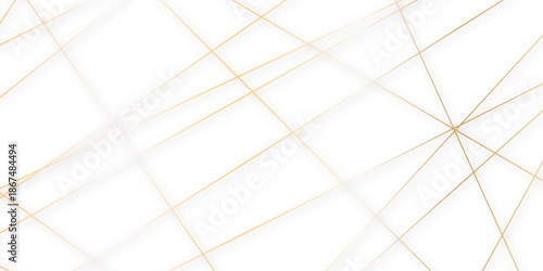 Abstract gold lines on transparent background. random chaotic lines abstract geometric patterns of modern design. geometric design created using light colorful digital net web line technology.